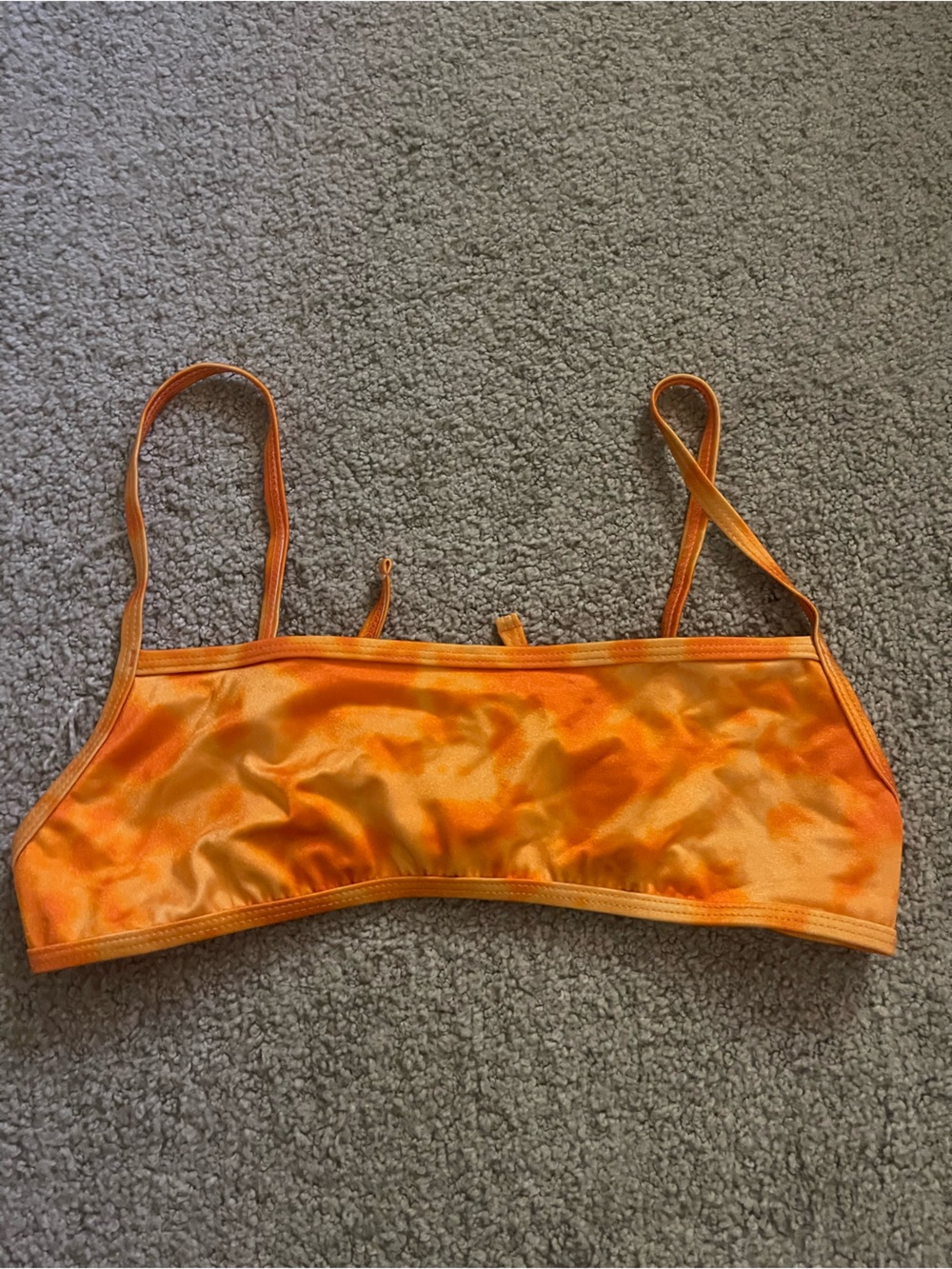 PacSun Orange Satin Bikini Top